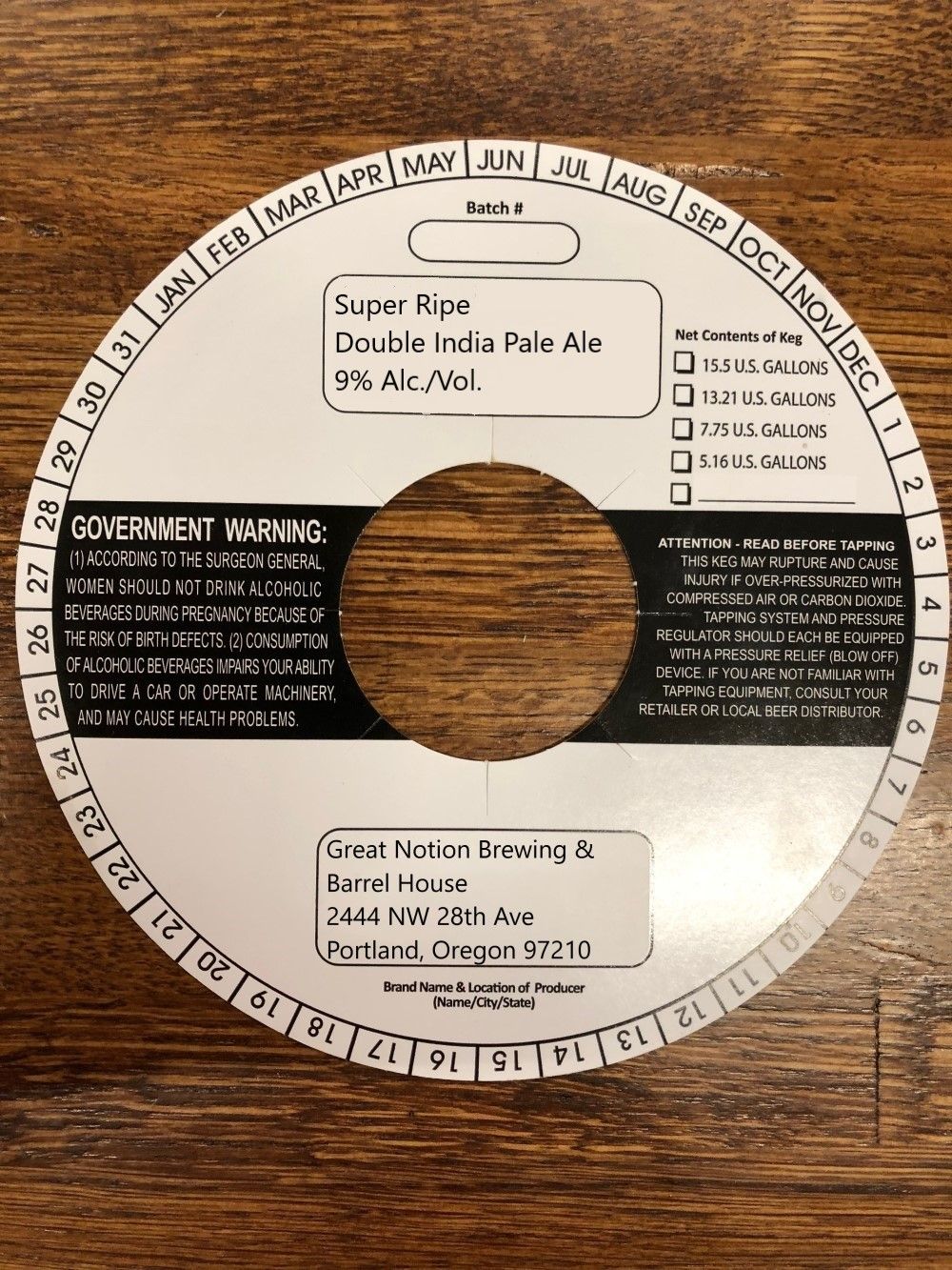 Super Ripe label