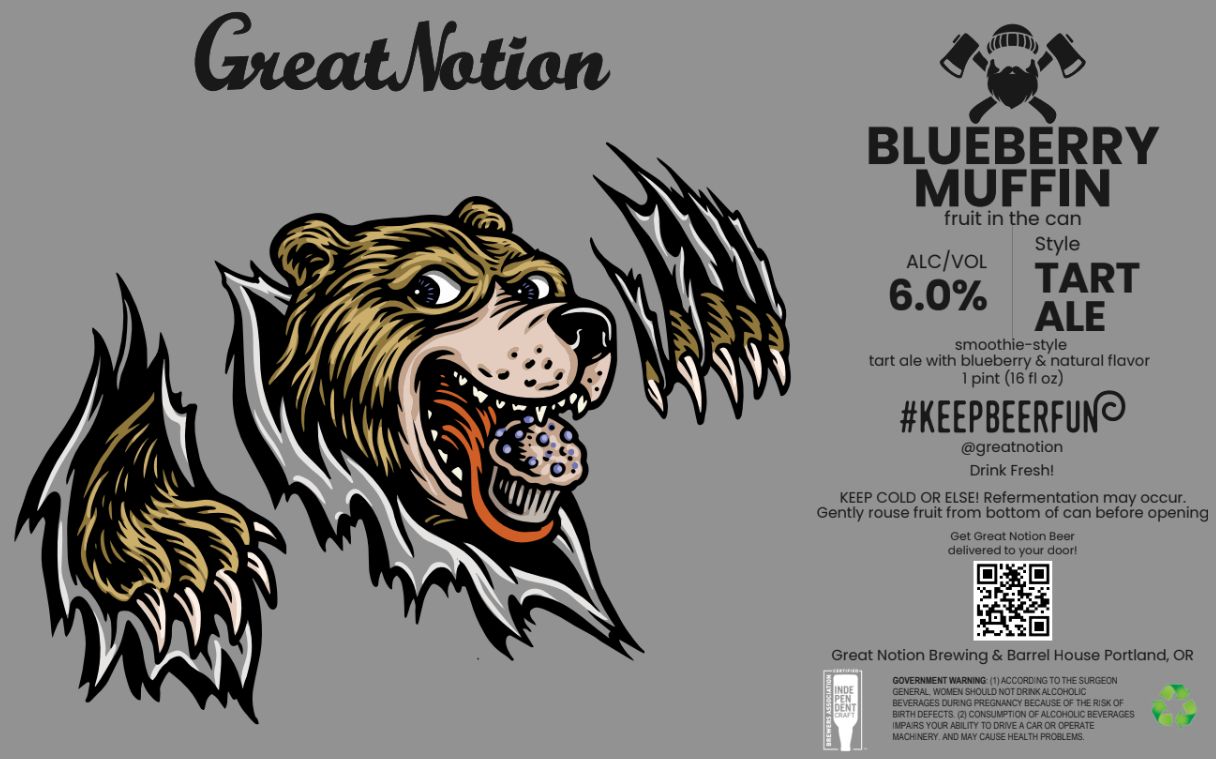 Blueberry Muffin label