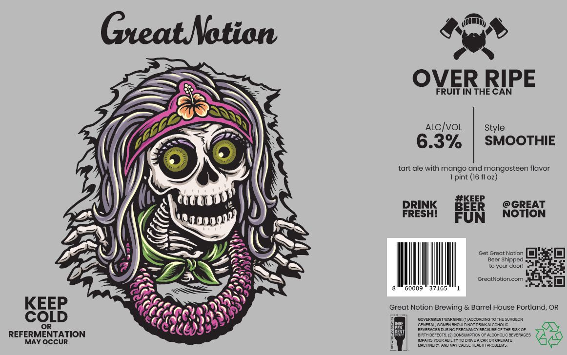 Over Ripe Fruit In The Can label