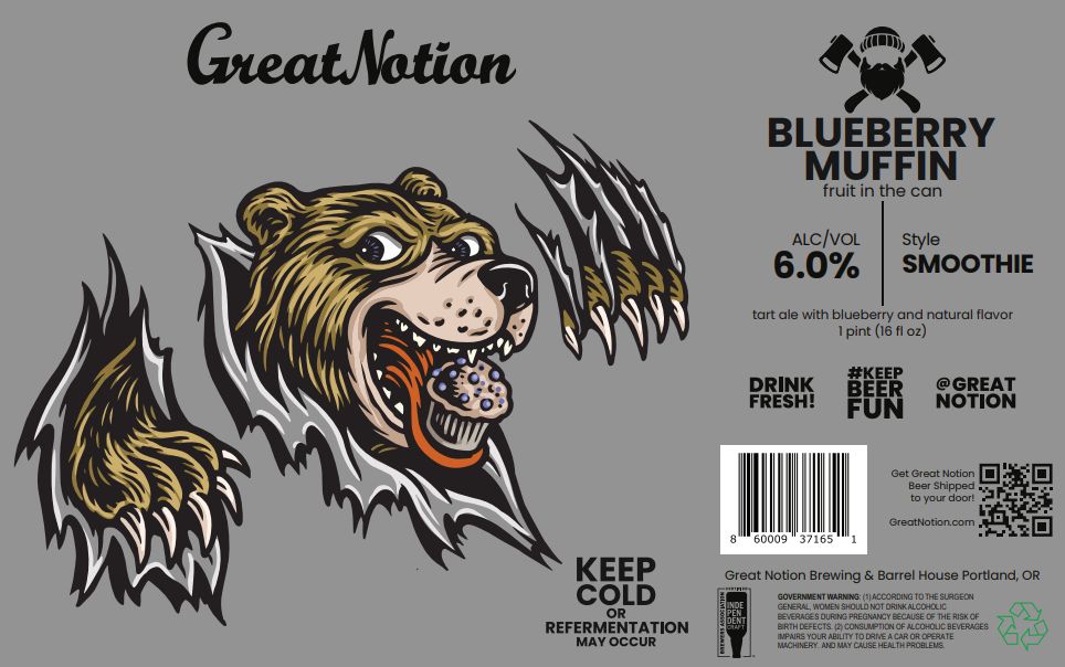 Blueberry Muffin label