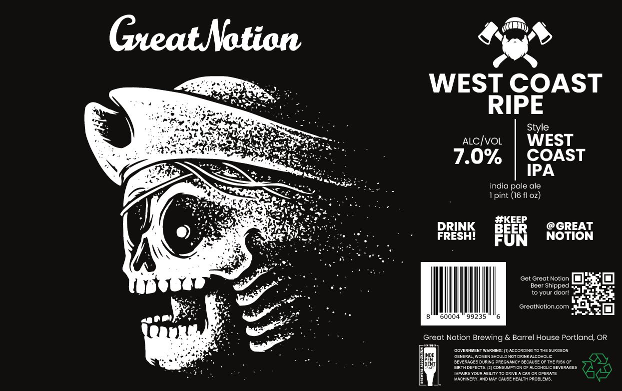 West Coast Ripe label