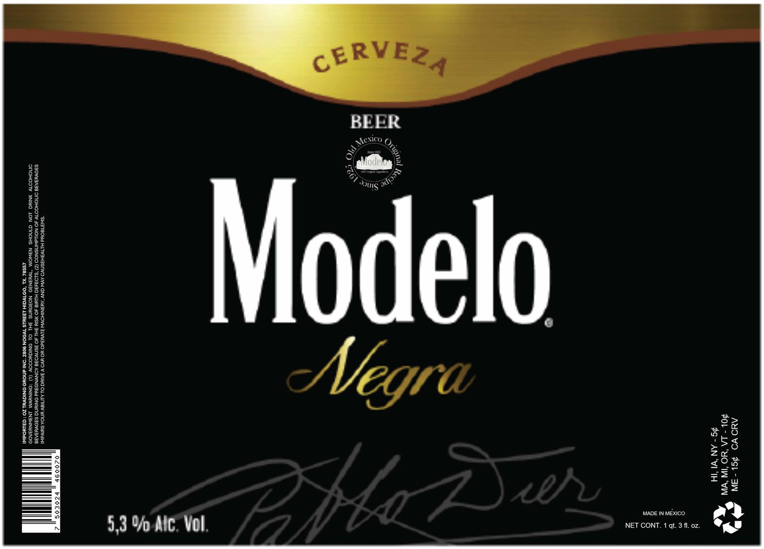 Modelo Negra label