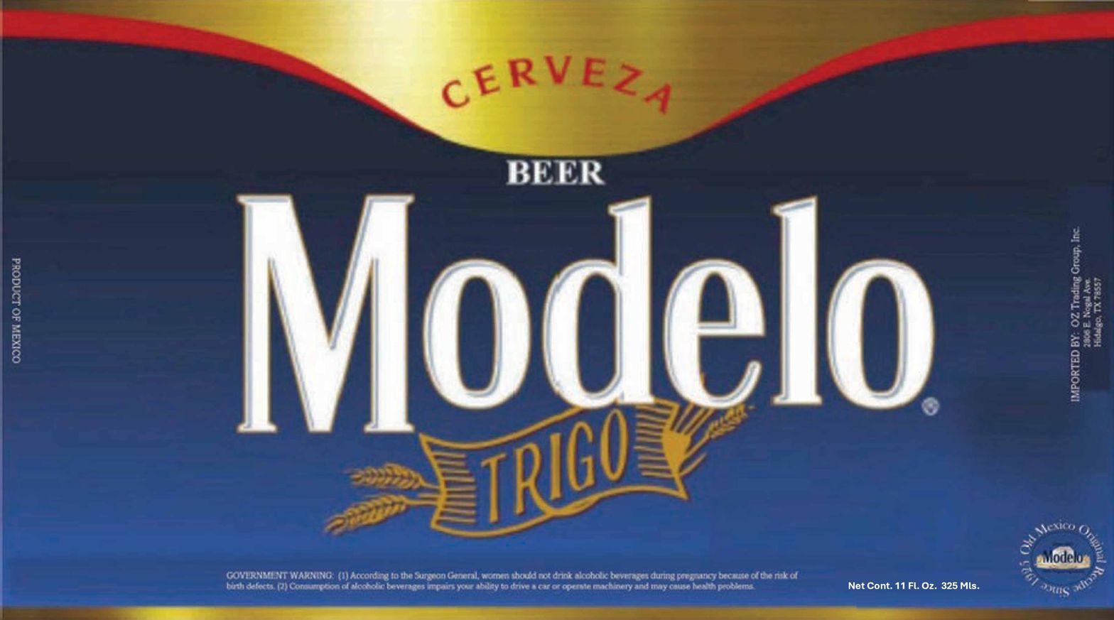 Cerveza Modelo Trigo label