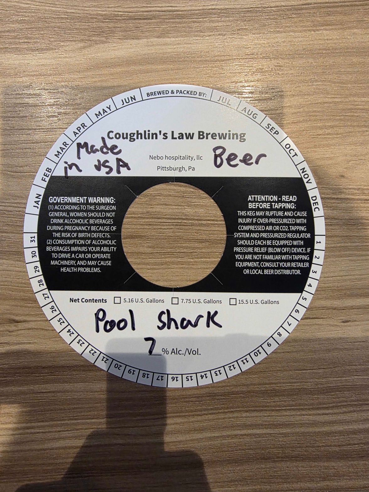 Pool Shark label