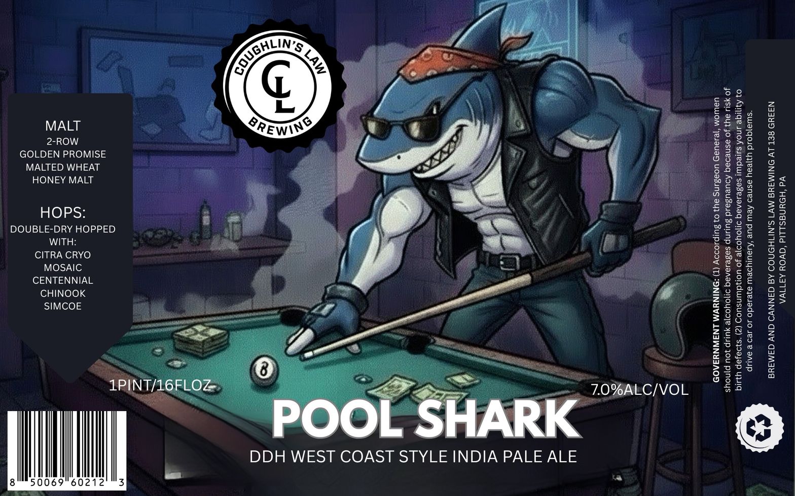Pool Shark label