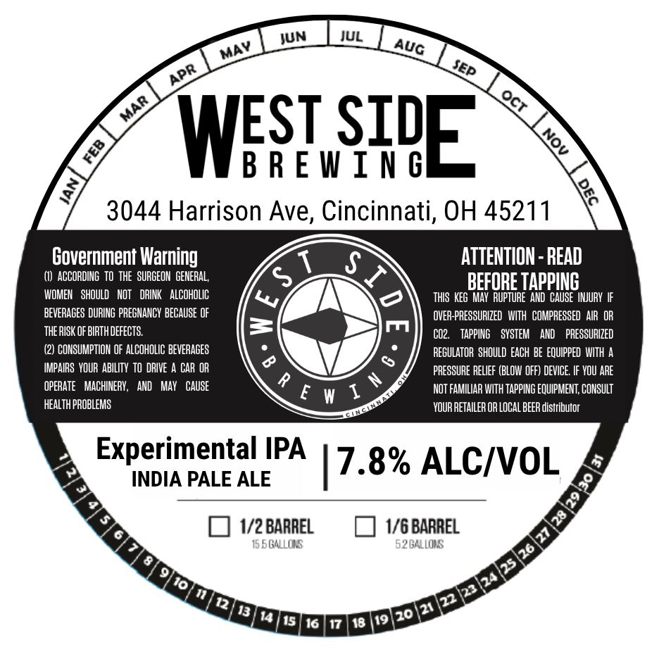 Experimental IPA label