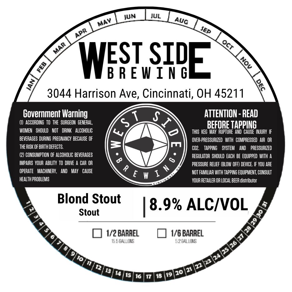 Blond Stout label