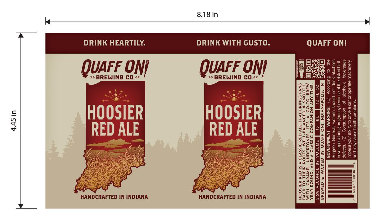 Hoosier Red Ale label