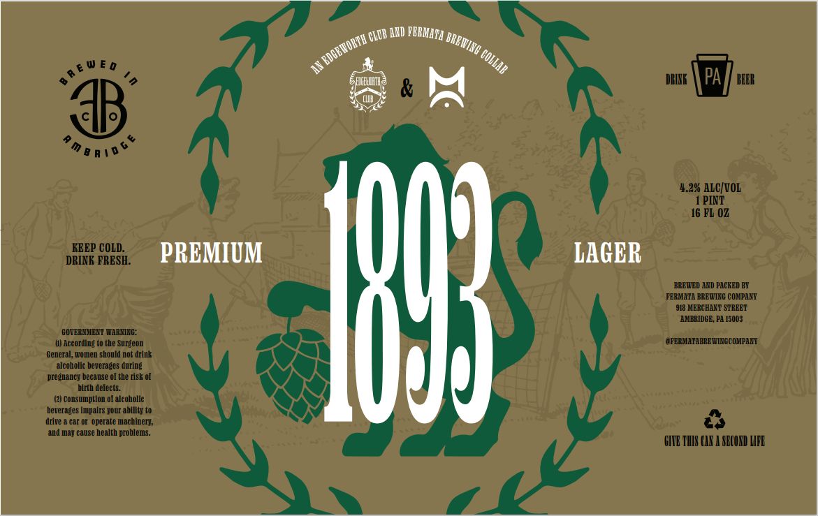 1893 Premium Lager label
