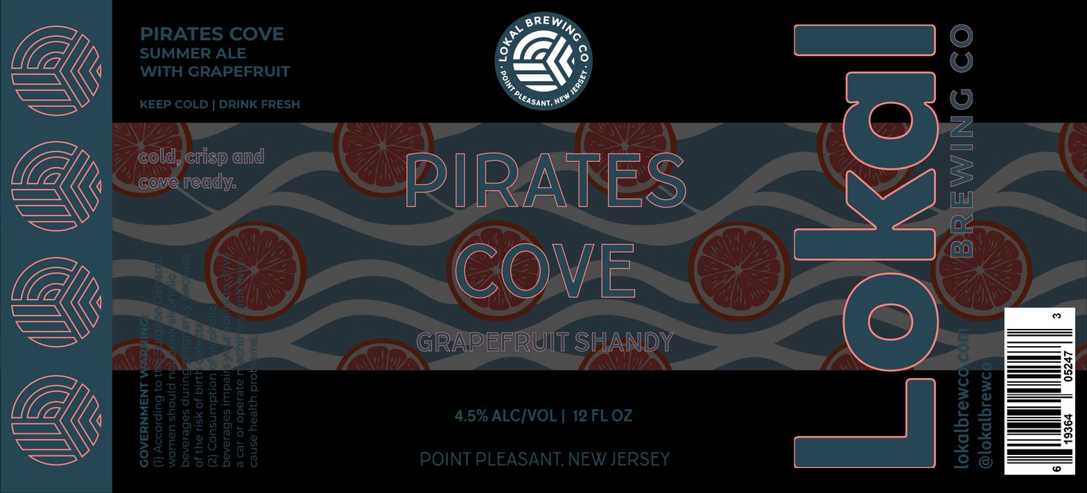 Pirates Cove Grapefruit Shandy label