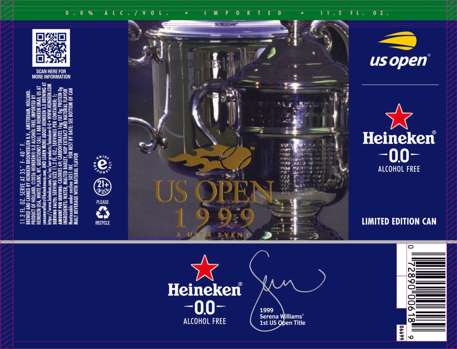 Heineken 0.0 label