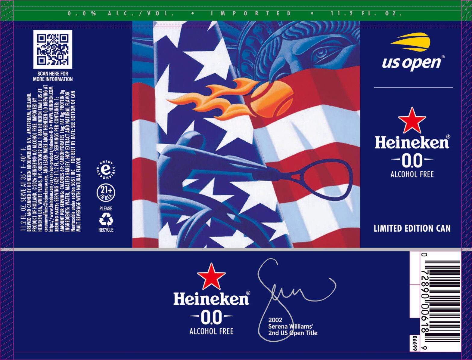 Heineken 0.0 label
