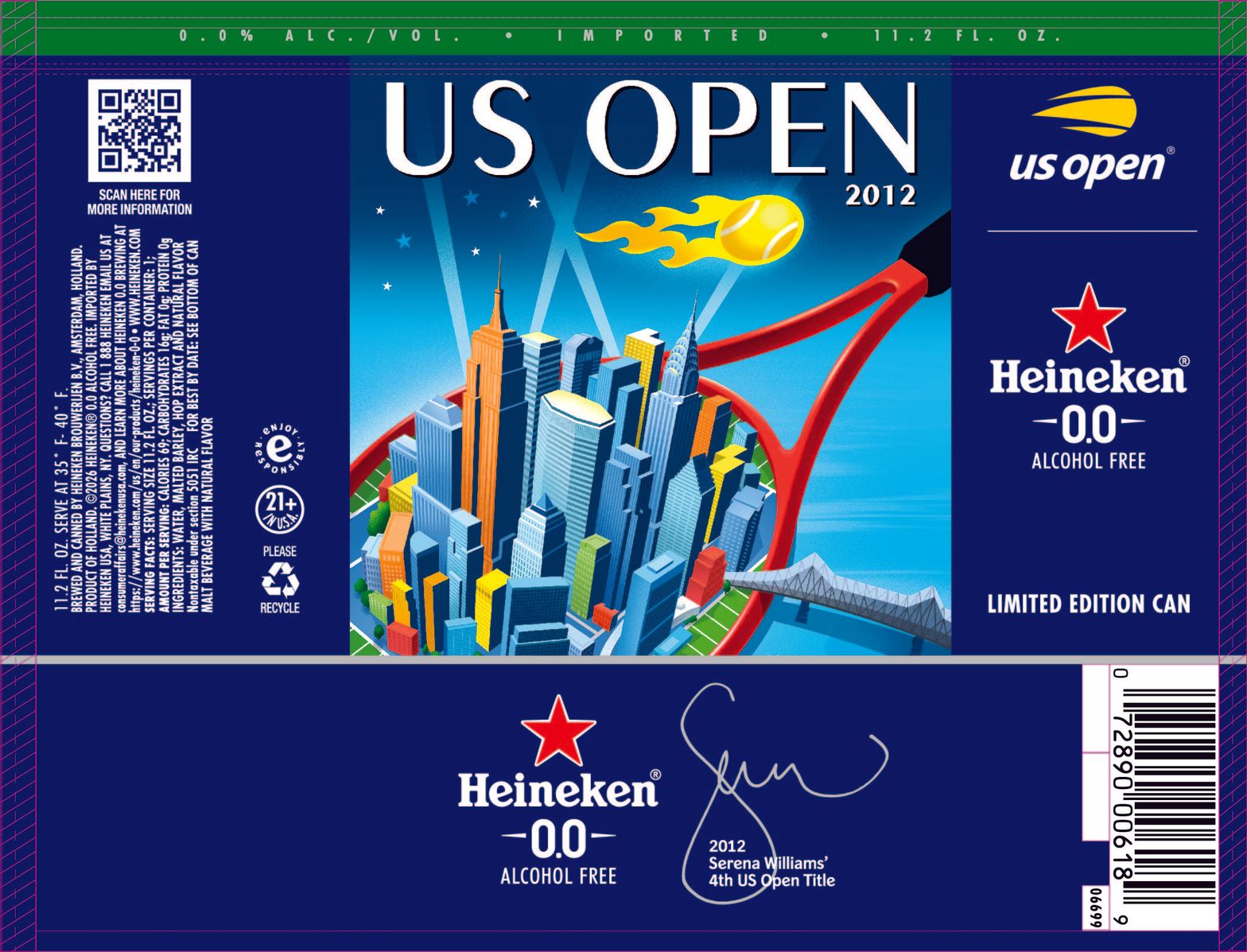 Heineken 0.0 label