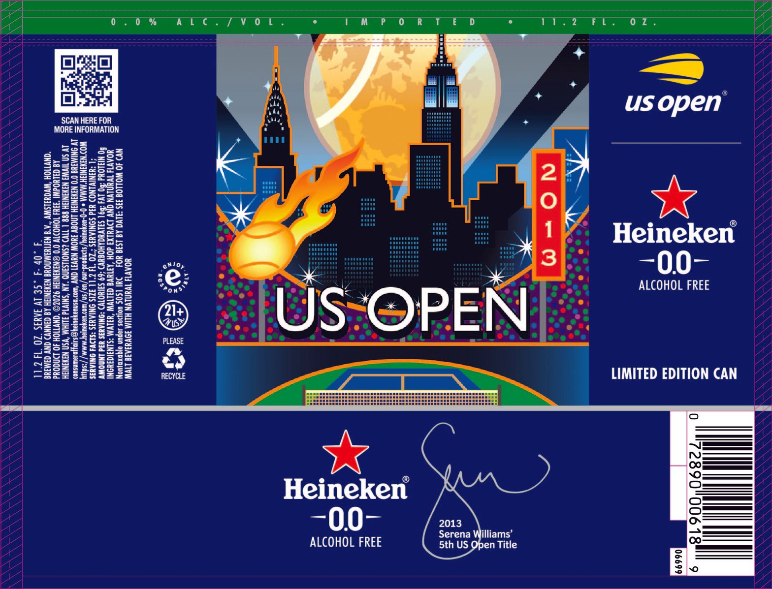 Heineken 0.0 label