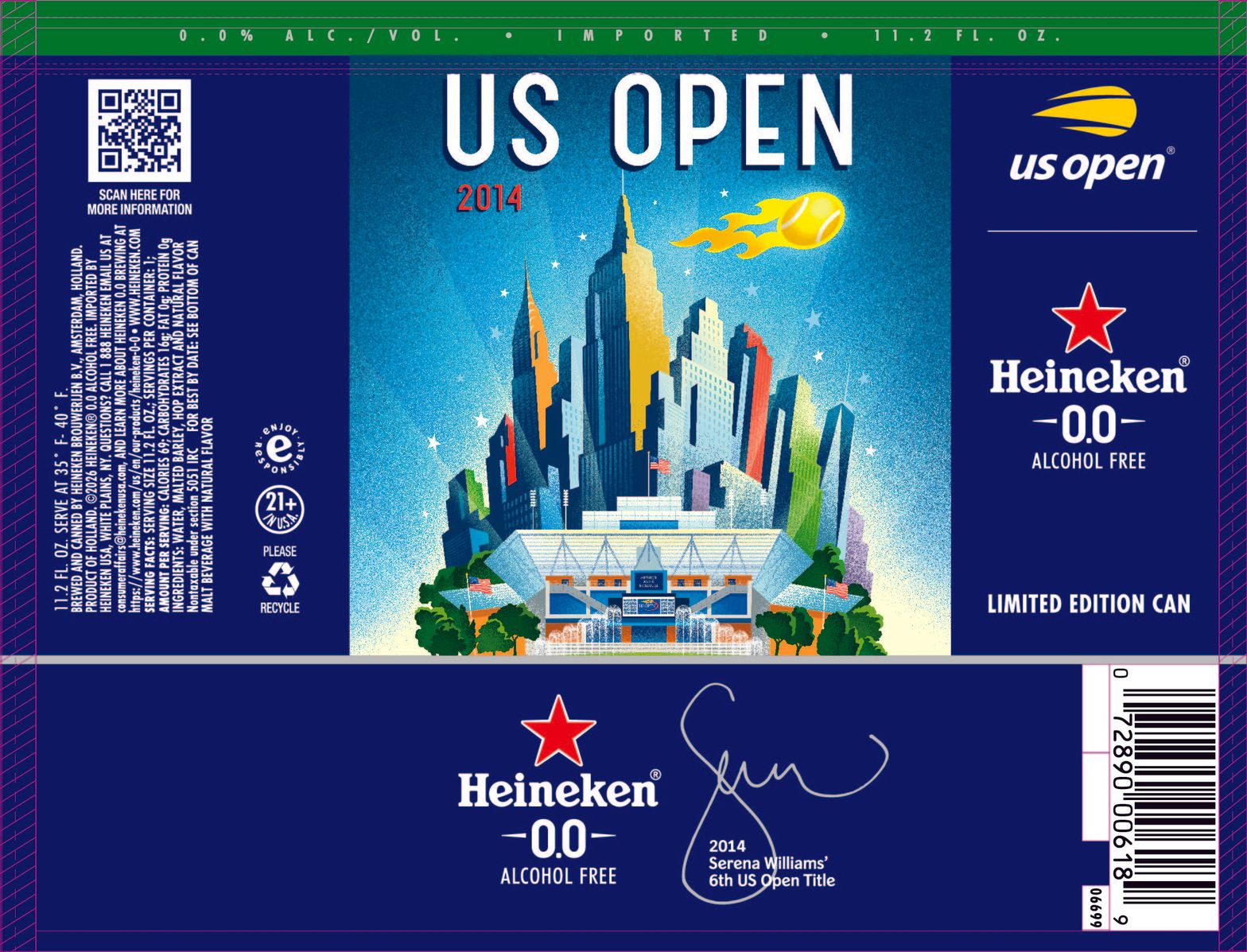 Heineken 0.0 label