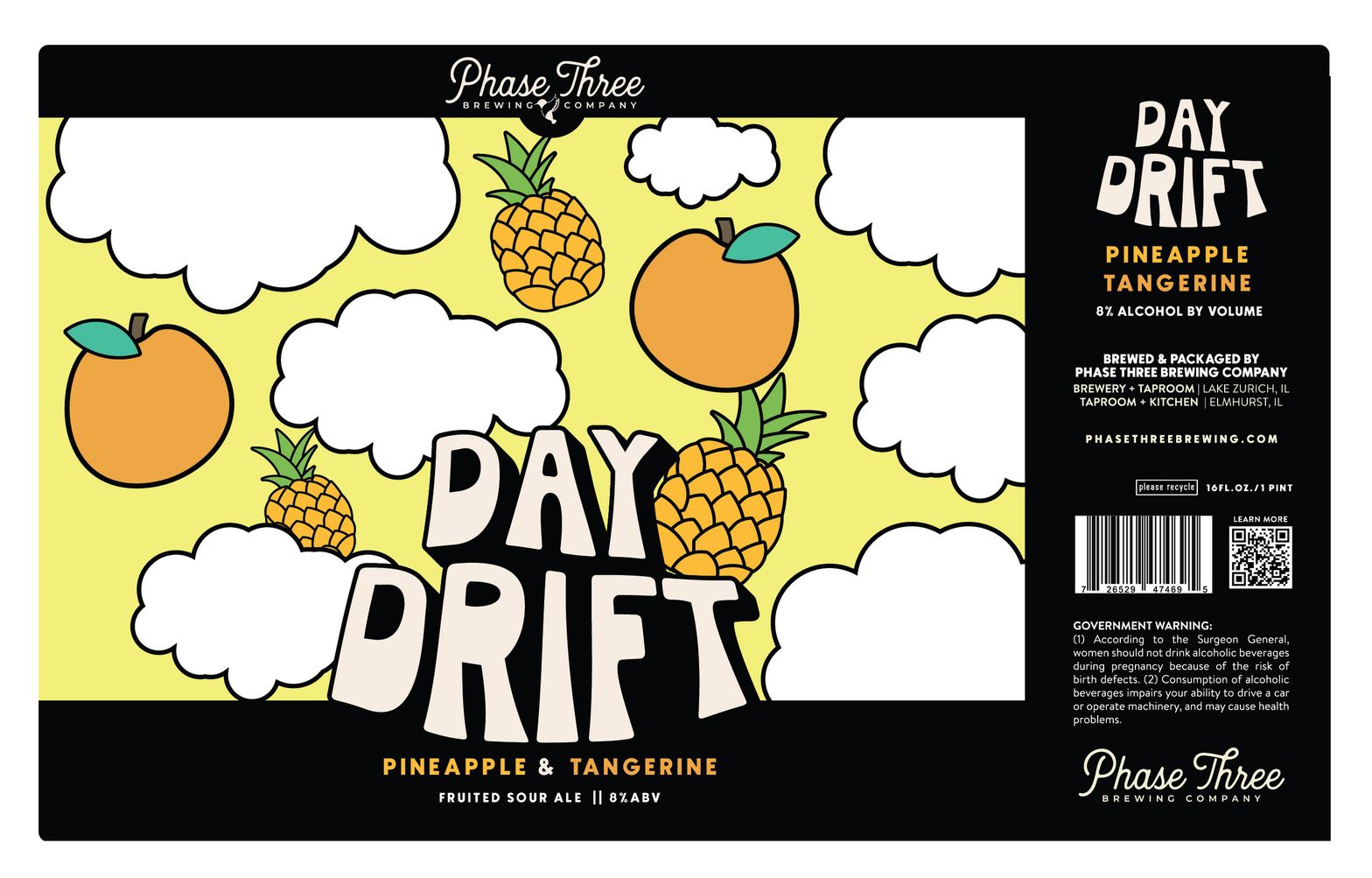 Day Drift Pineapple Tangerine label