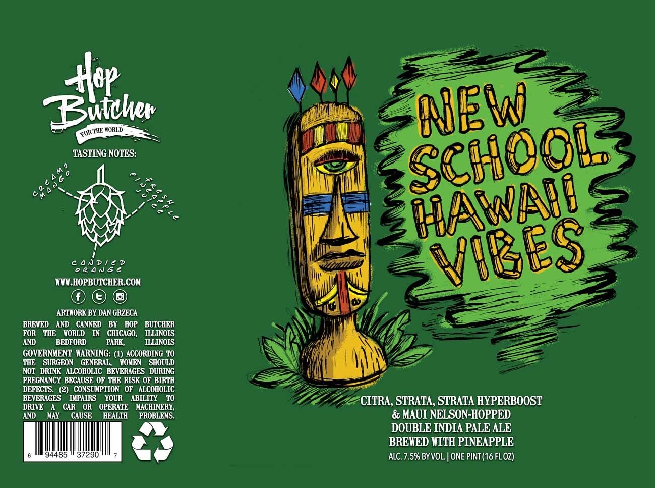 New School Hawaii Vibes label