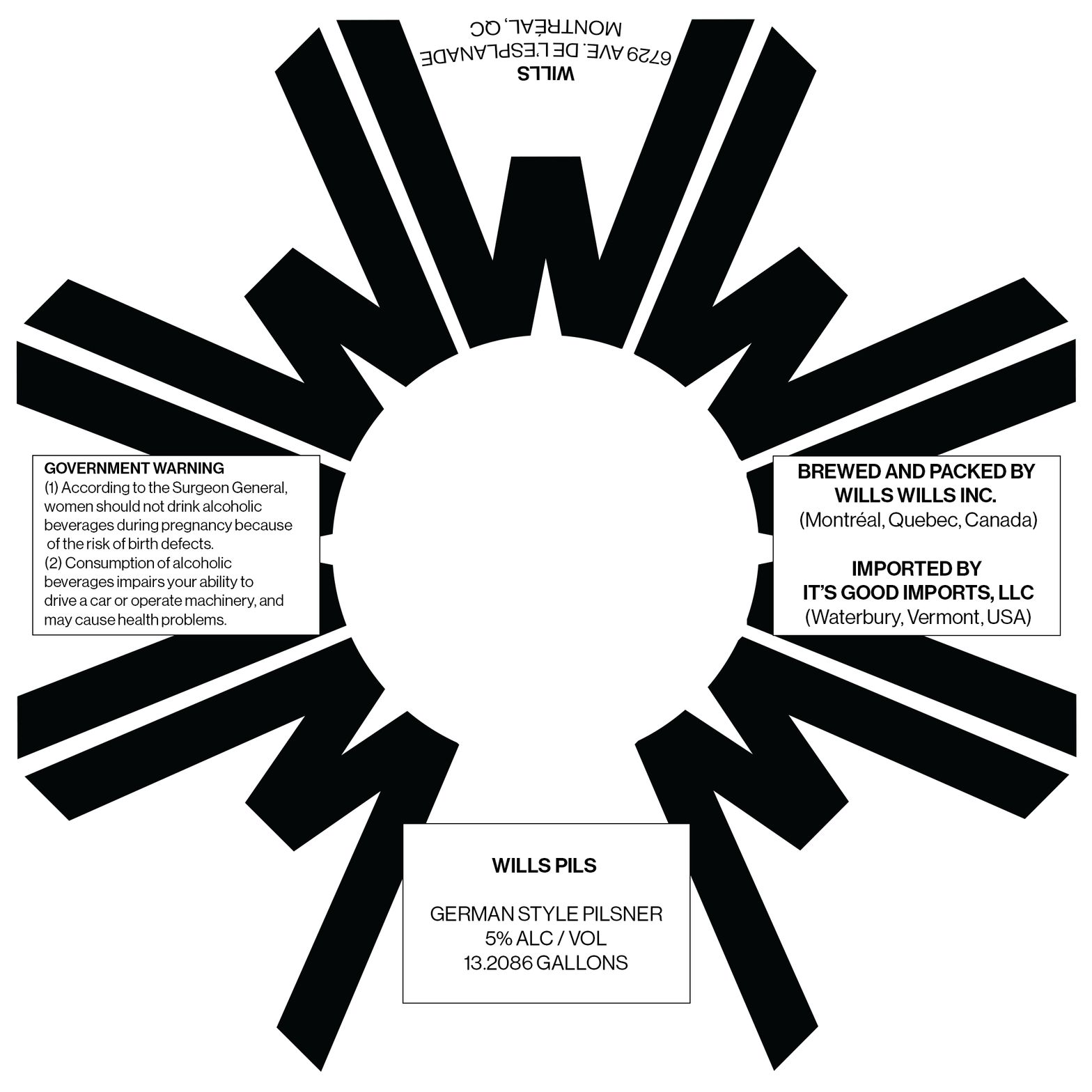 Wills Pils label