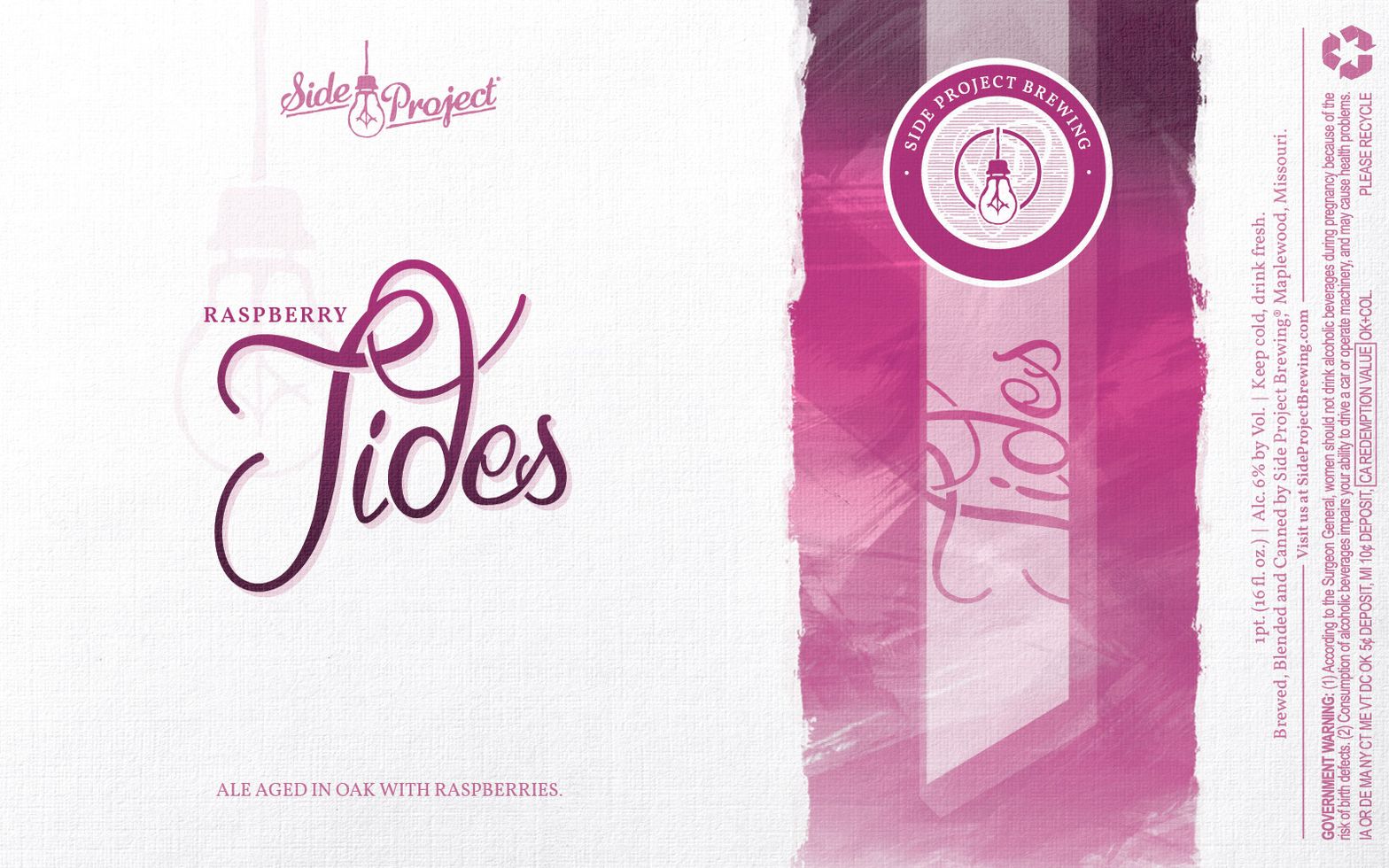 Raspberry Tides label