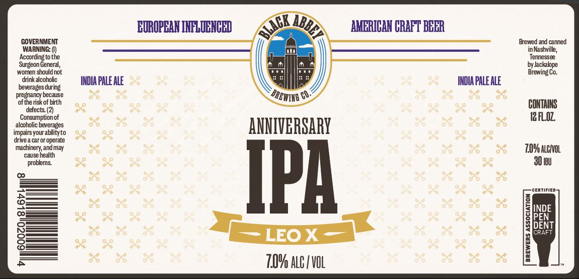 Leo X Anniversary IPA label
