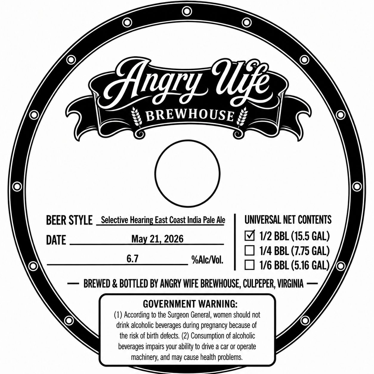 Selective Hearing East Coast IPA label