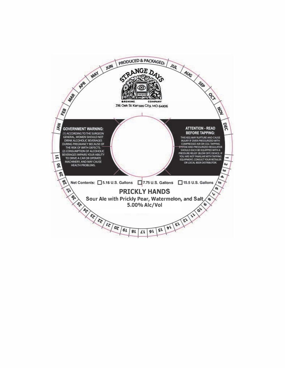Prickly Hands label
