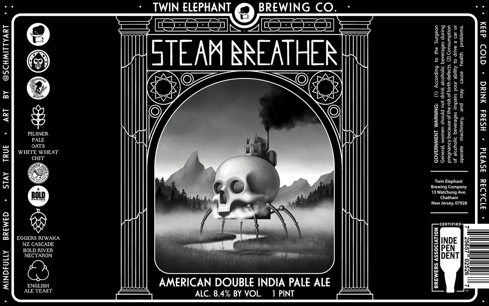Steam Breather label