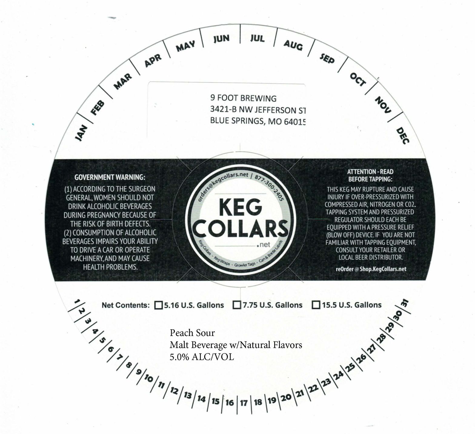 Peach Sour label