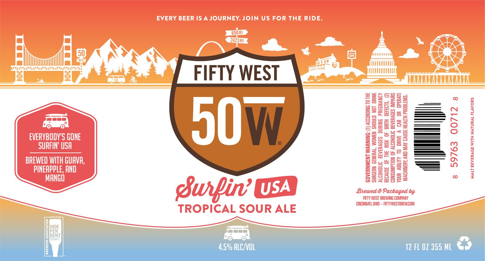 Surfin' USA label
