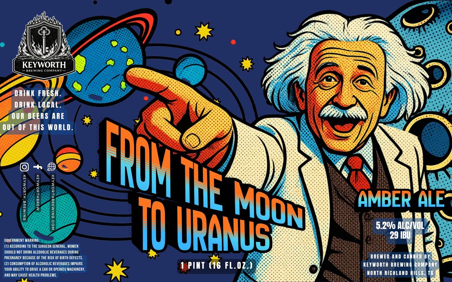 From the Moon to Uranus label