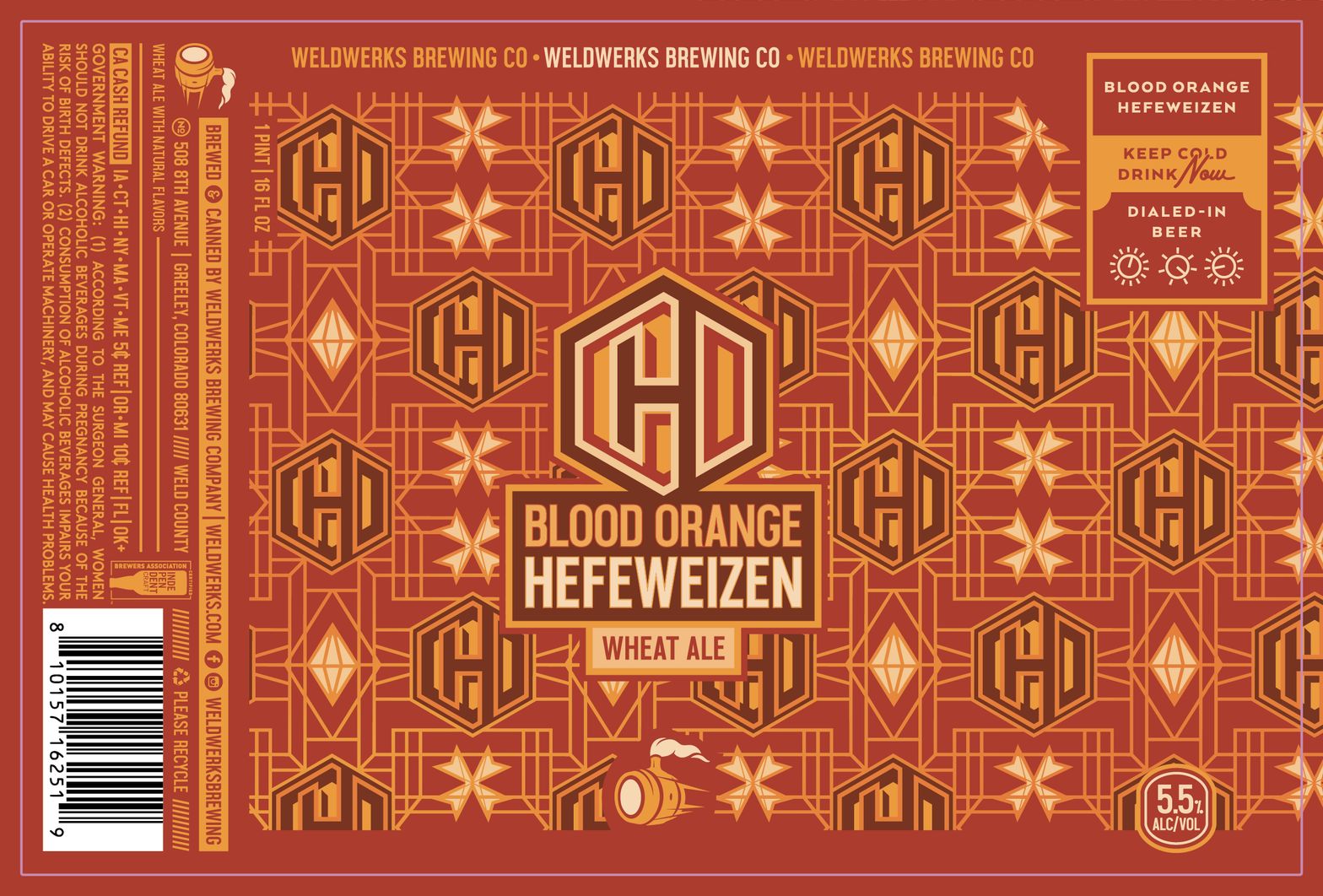 Blood Orange Hefeweizen label