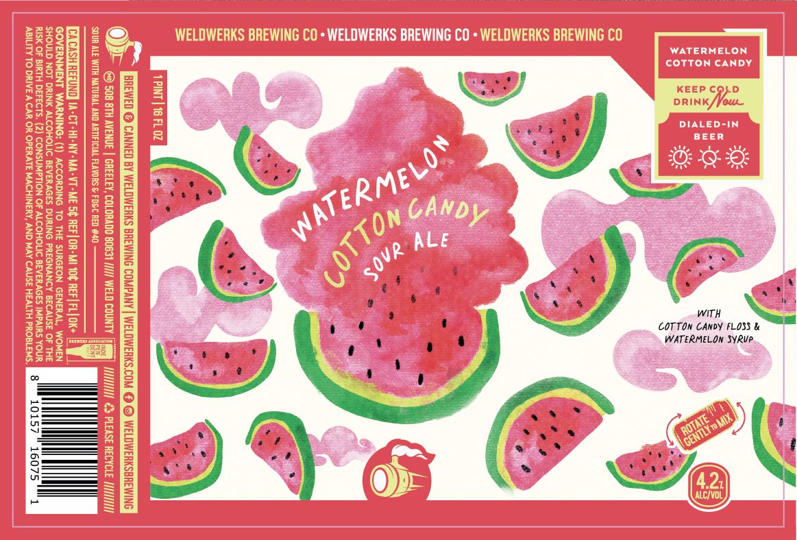 Watermelon Cotton Candy label
