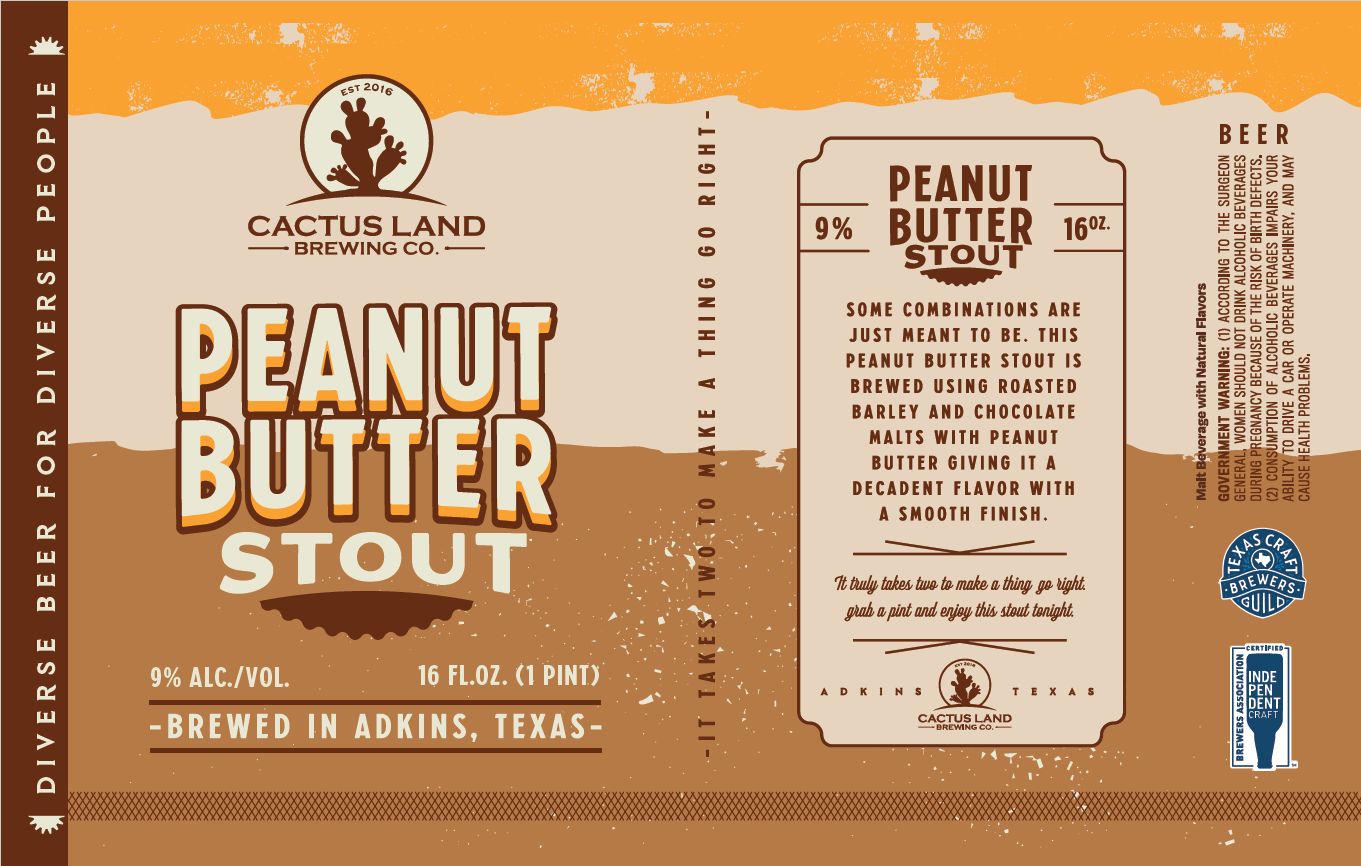 Peanut Butter Stout label