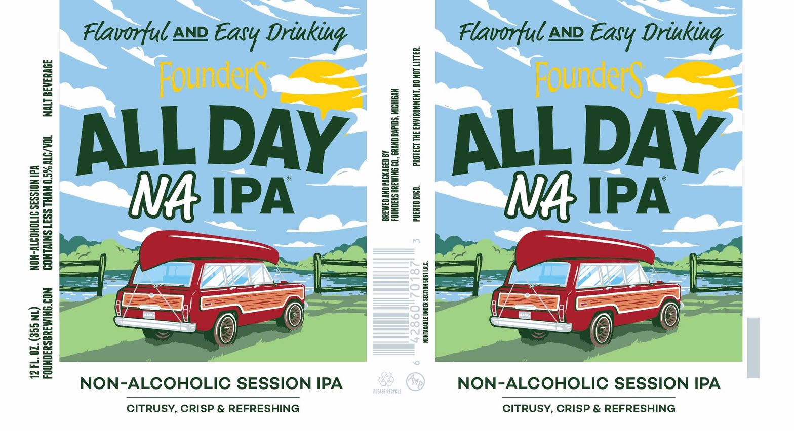 All Day NA IPA label