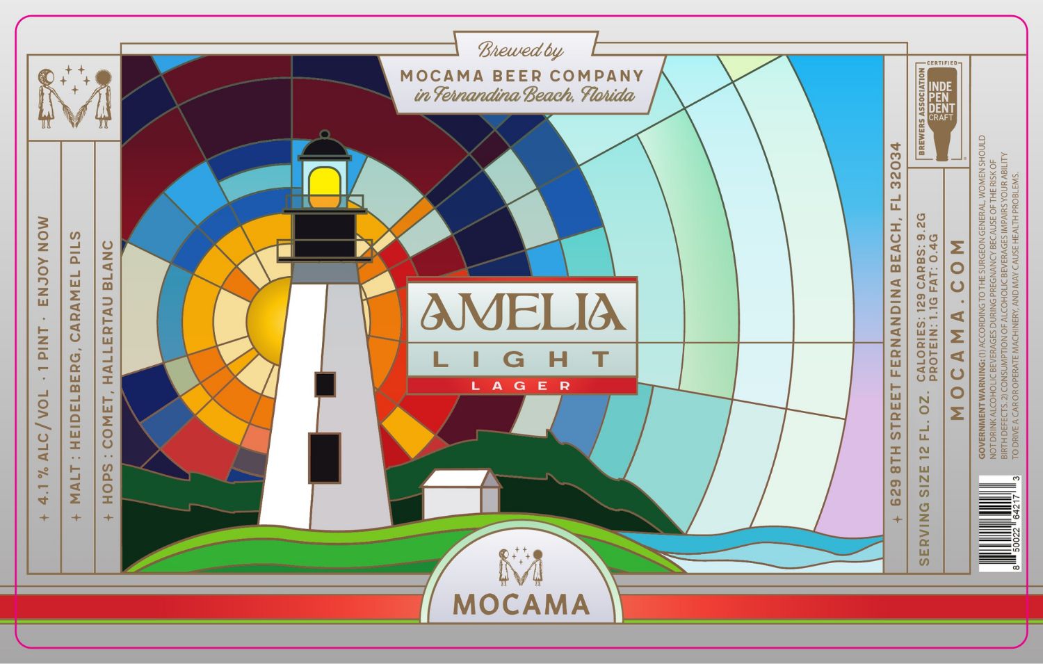 Amelia Light Lager label