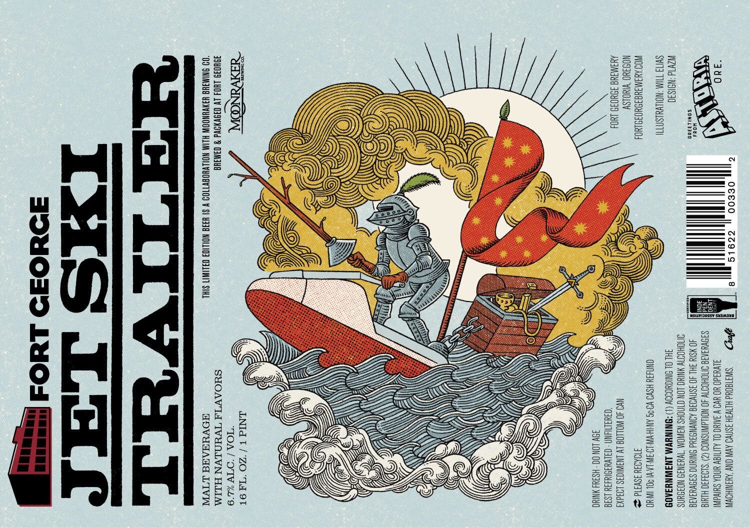 Jet Ski Trailer label