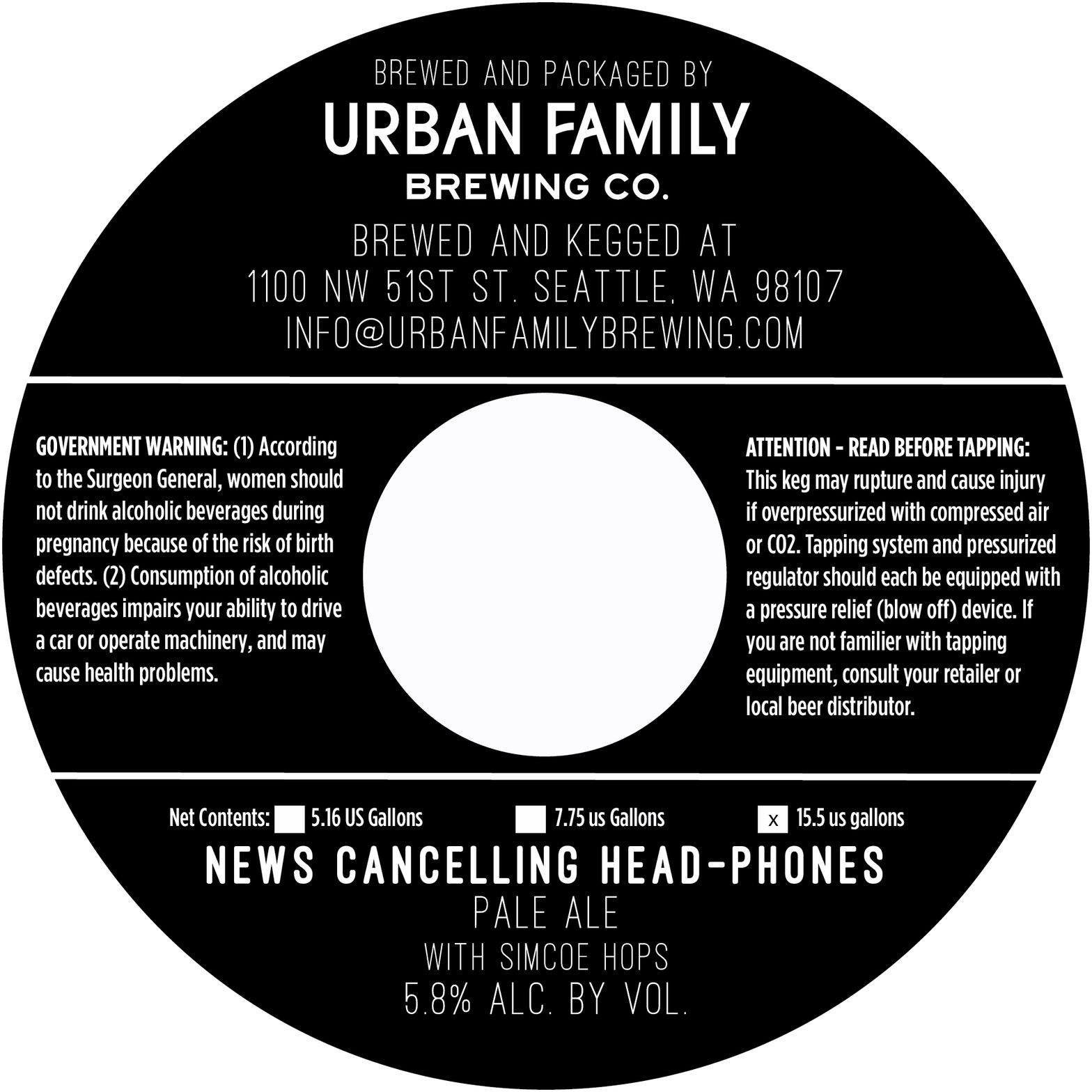 News Cancelling Head-Phones label