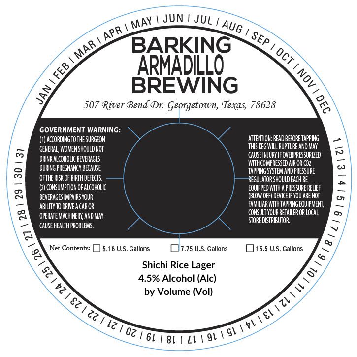 Shichi Rice Lager label