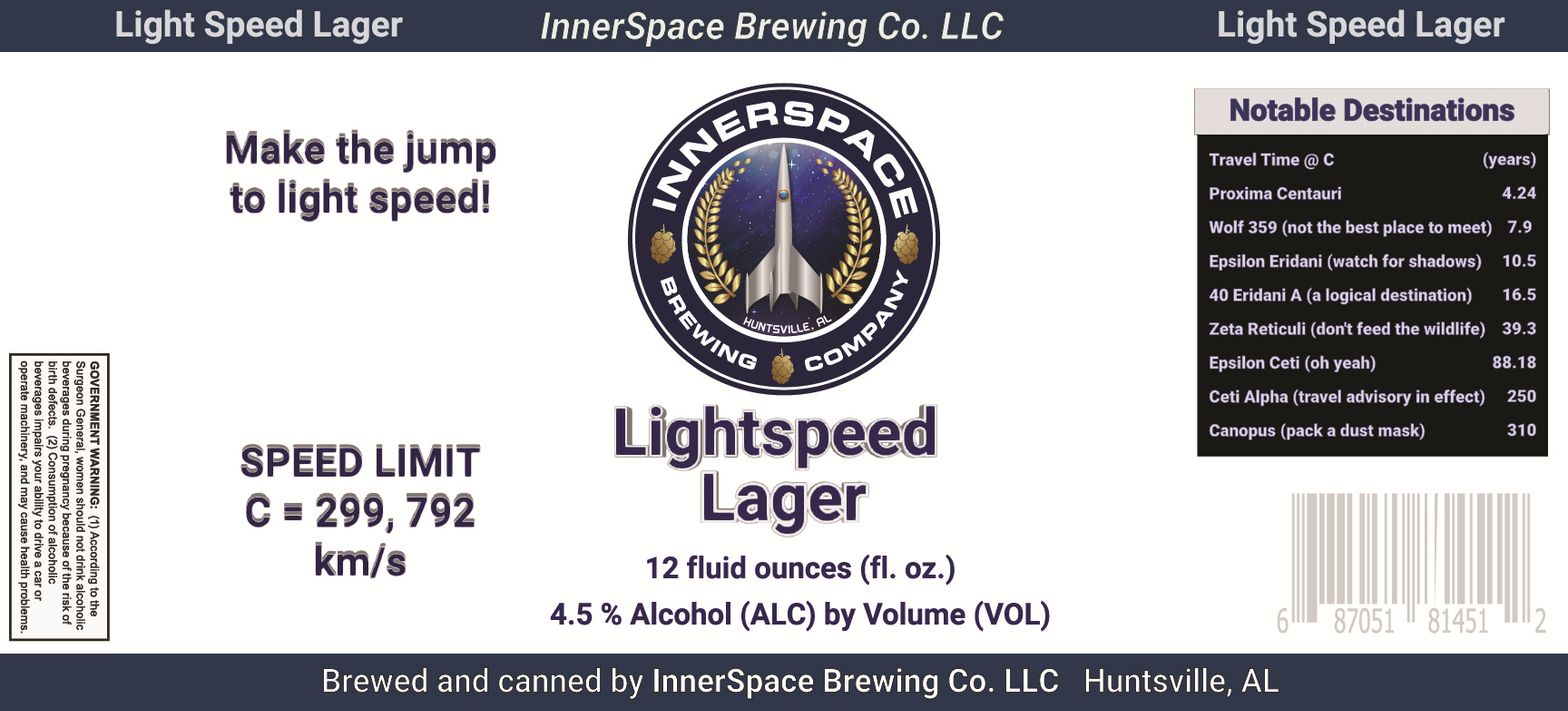 Lightspeed Lager label