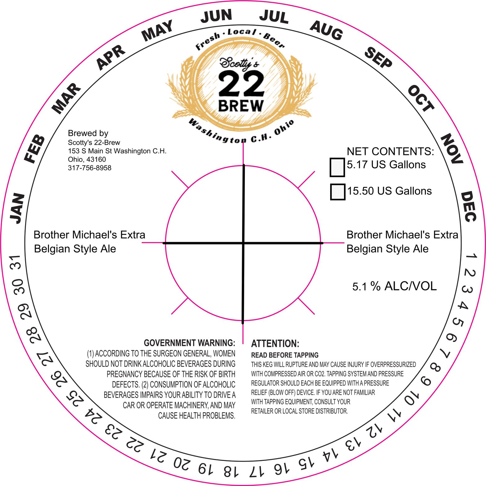 Brother Michael's Extra Belgian Style Ale label