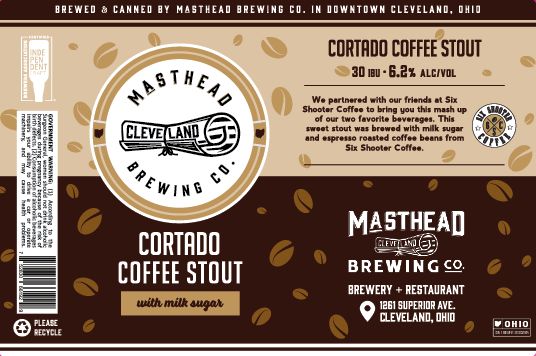 Cortado Coffee Stout label