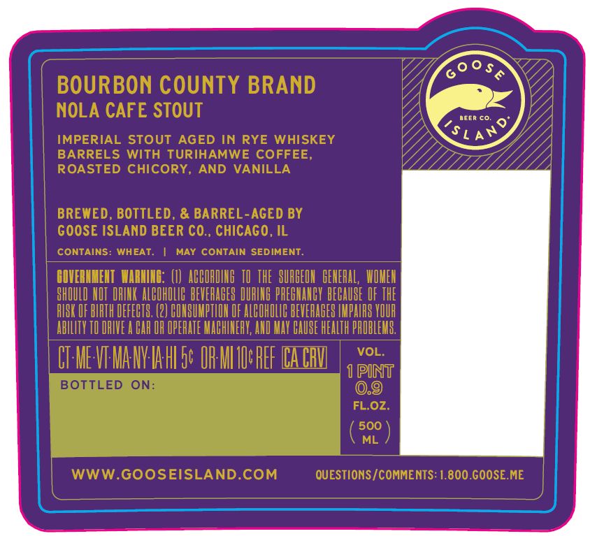 Bourbon County Brand Nola Cafe Stout label