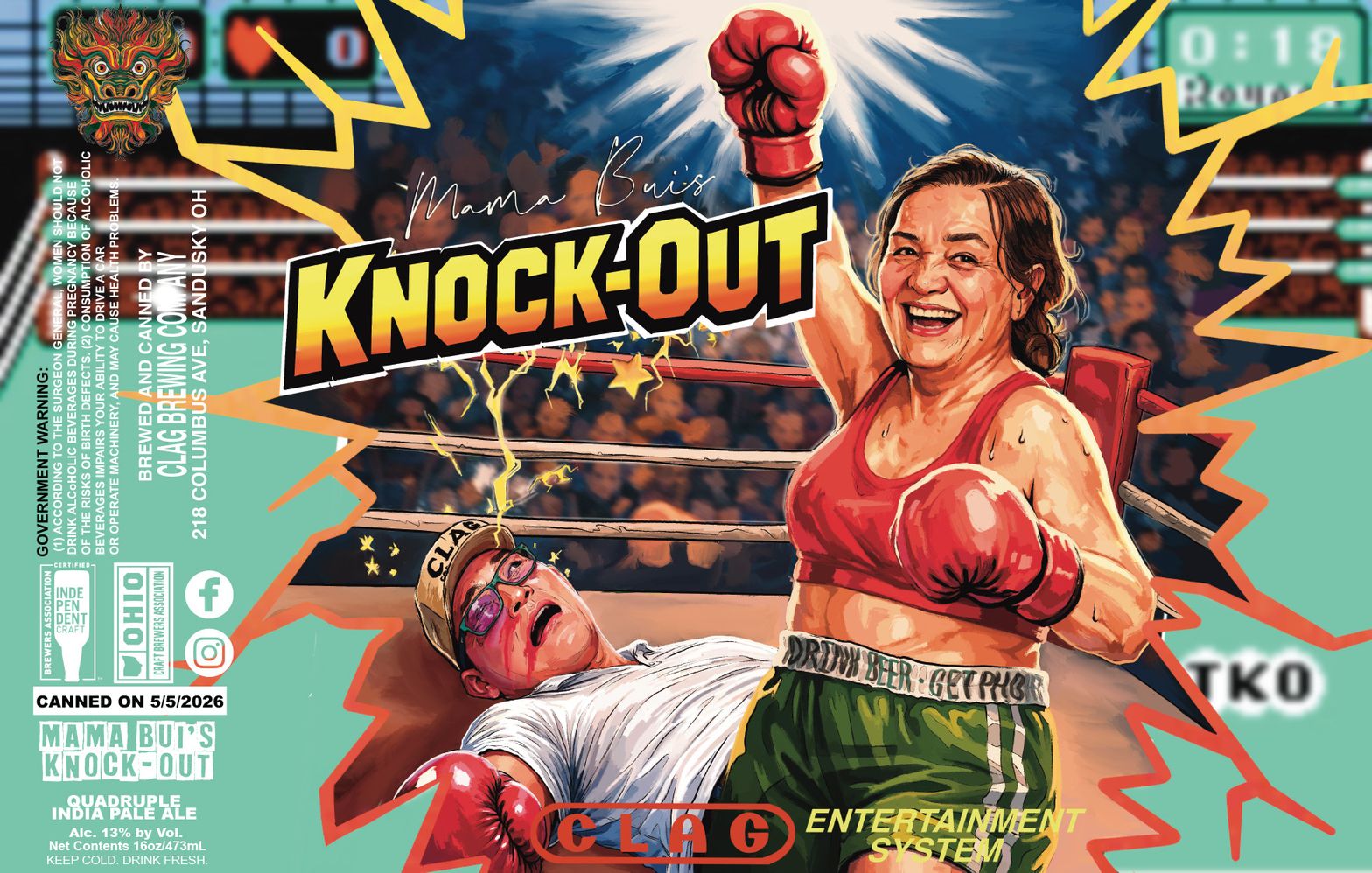 Mama Bui's Knock-Out label