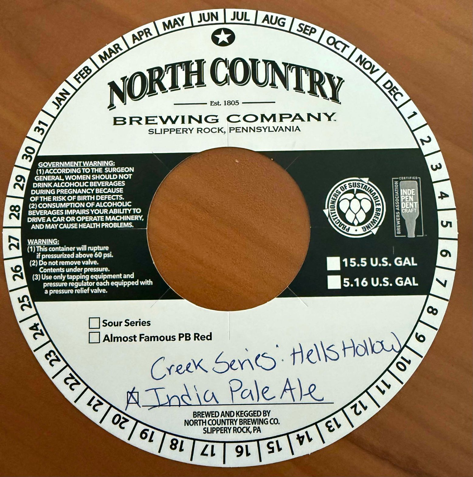 Creek Series: Hells Hollow India Pale Ale label