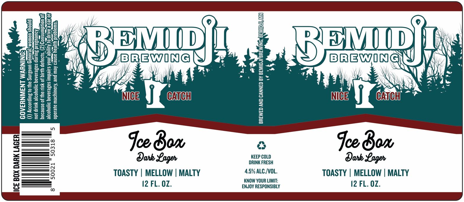 Ice Box Dark Lager label