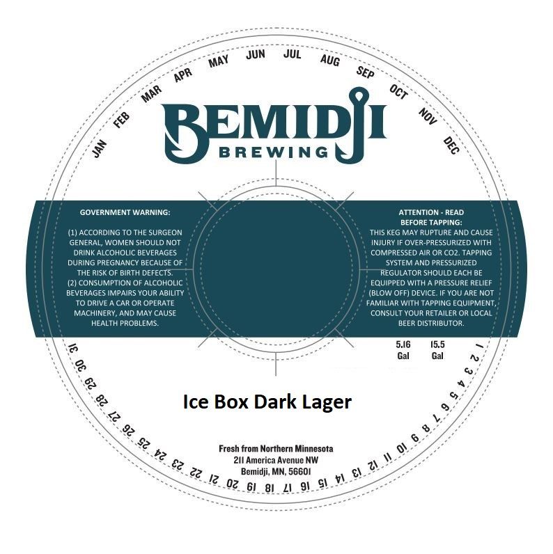 Ice Box Dark Lager label