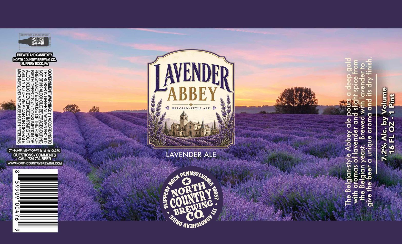 Lavender Abbey label