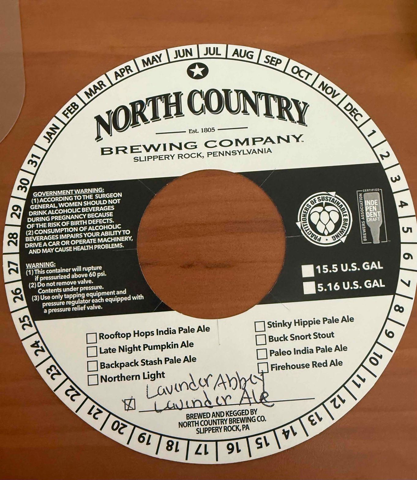 Lavender Abbey Lavender Ale label