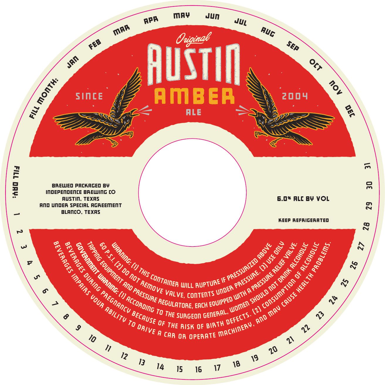Original Austin Amber Ale label