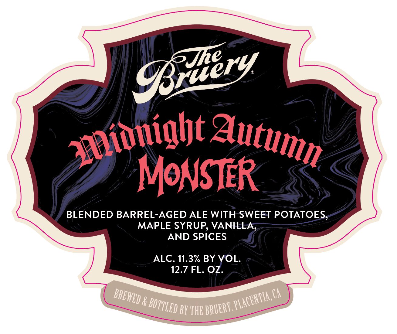 Midnight Autumn Monster label